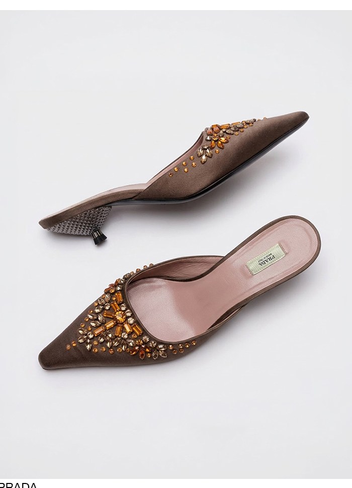 Prada Crystal Mules